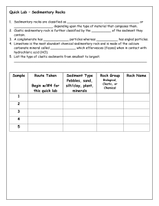 Quick Lab Sedimentary Rock