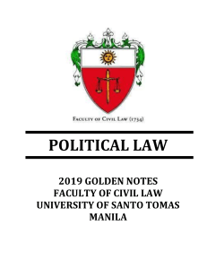 Political Law 2019 Golden Notes