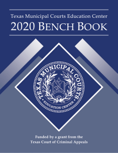 Texas Bench Book 2019