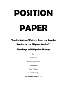 Position paper (Cavite Mutiny)