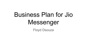 Business Plan for Jio Messenger Final draft 
