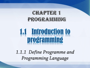 1.0 Programming