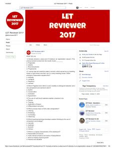 LET Reviewer 2017 - Posts