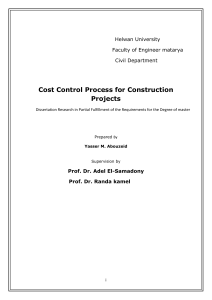 Cost control process for construction