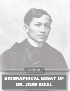 Rizal - Biographical Essay - Rizal