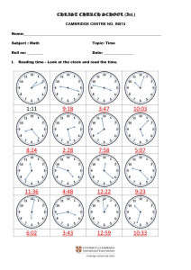 Time - Worksheet