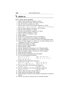 Lattices questions