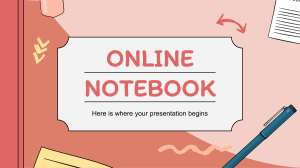 Online Notebook Red variant   by Slidesgo