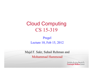 Cloud Computing Lecture10 15Feb 2012