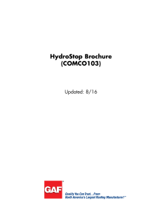 GAF HydroStop Brochure
