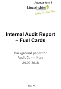 Internal Audit Report - Fuel Cards