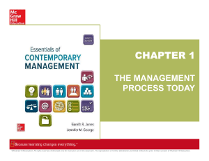 Management Process Today: Chapter 1 Overview