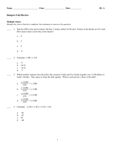 Math 8 Integers Unit Review (1)