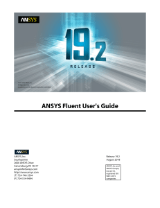 ANSYS Fluent v19.2 User's Guide (2018)