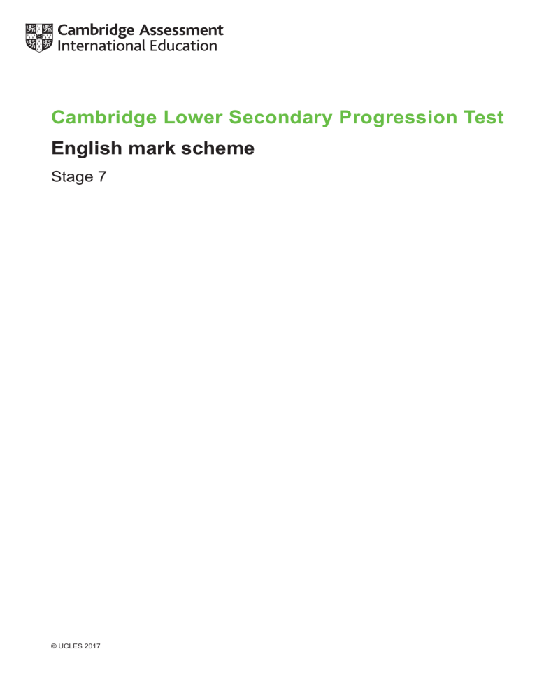 What Is Cambridge Progression Test