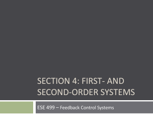 Section 4 First- and Second-Order Systems