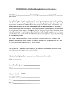 4. Informed Consent for Nitrous Inhalation form - 2011