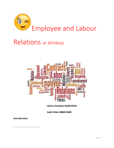 Employee and Labour Relations paper