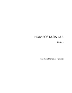 Homeostasis and excercise lab