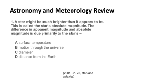 Astronomy & Meteorology Review Questions