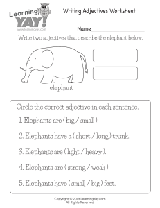  pdf first-grade-english-worksheets grammar adjectives writing-adjectives-worksheet