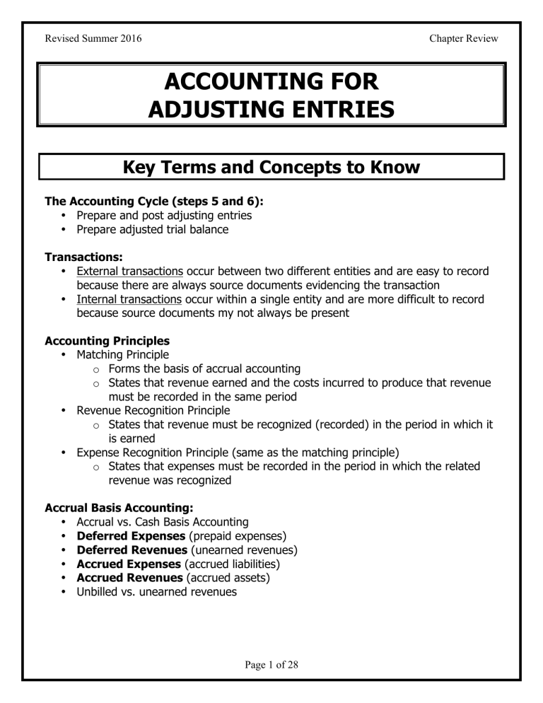 Adjusting entries questions and answers pdf free