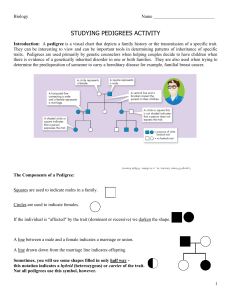 Pedigree Charts: Genetics Activity for High School Biology