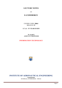 IARE E-Commerce Lecture Notes