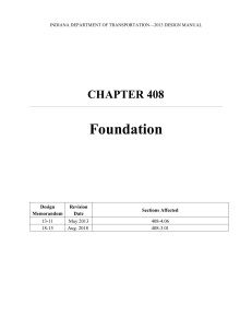 Indiana Department of Transportation - Chapter 408 - Foundation