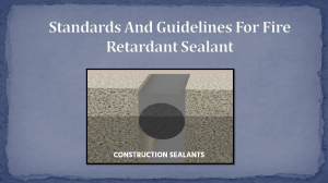 Standards And Guidelines For Fire Retardant Sealant-converted