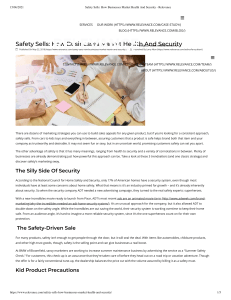 Safety Sells  How Businesses Market Health And Security - Relevance