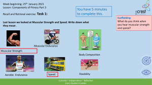 yr 9 components of fitness (lesson 3)