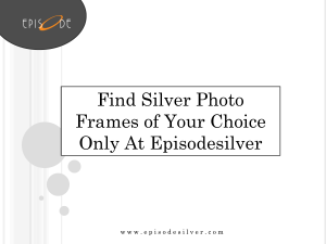 Find Silver Photo Frames of Your Choice Only At Episodesilver