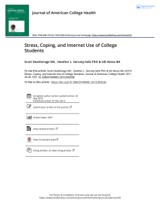 Deatherage 2013 Stress Coping and Internet Use of College Students