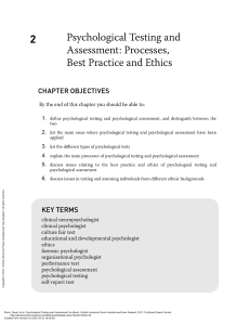 Psychological Testing and Assessment 3e eBook       Chapter 2 Psychological Testing and Assessment P
