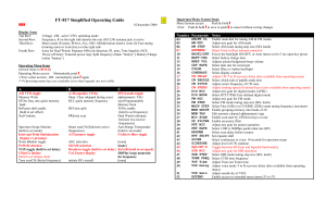 FT-817 Simplified Operating Guide