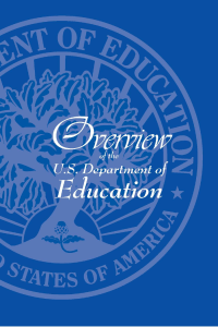 Overview of the U.S. Department of Education