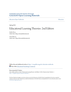 Educational Learning Theories  2nd Edition