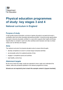 SECONDARY national curriculum - Physical education