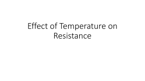 T3 Resistor and effect of temperature on resistance