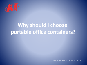 Why should I choose portable office containers