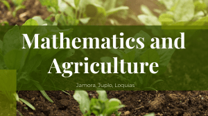 MATH IN AGRICULTURE PPT