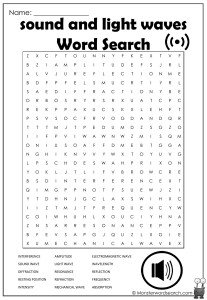 Sound and light word search