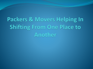 Packers & Movers Helping In Shifting From One Place to Another
