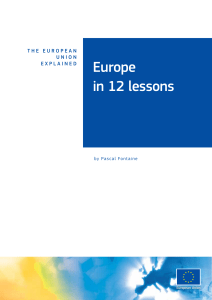 Europe in 12 lessons by Pascal Fontaine