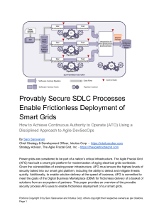 Provably Secure SDLC Processes Enable Frictionless Deployment of Smart Grids