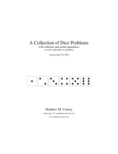 Dice Problems Collection: Probability Exercises & Solutions