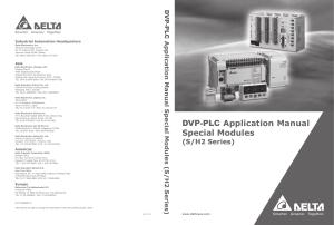 DVP-PLC Application Manual Special Modules