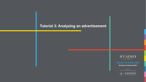 Tutorial 3 Analyzing an Advertisement