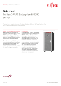 Fujitsu SPARC Enterprise M8000 Server Datasheet